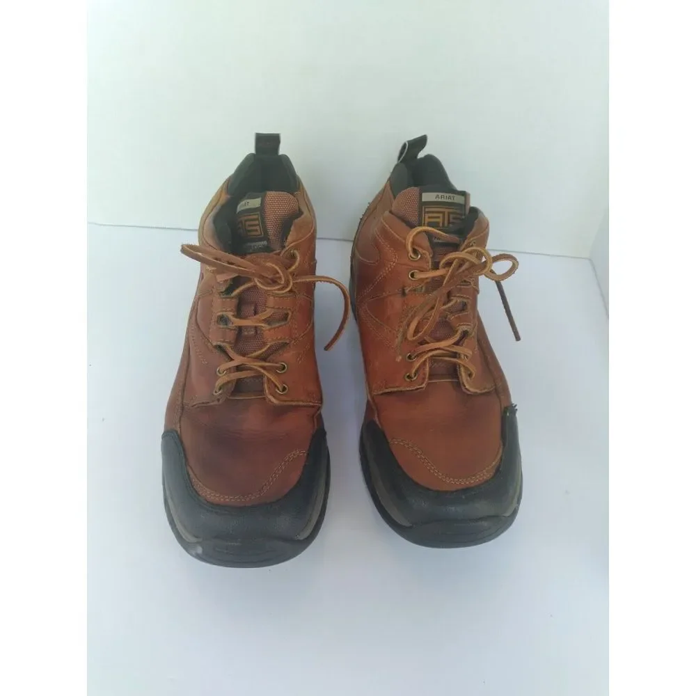 Rugged Brown Leather Hiking Boots Outdoor Adventure‎ Shoes Comfort Walking Ankle